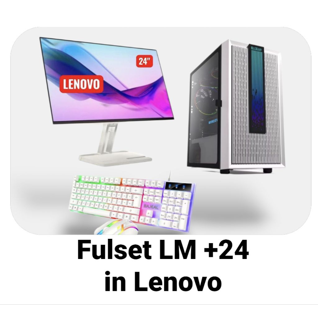 Pc Gaming Fulset Intel Core i7 +Ram 16 gb+ Ssd 256 Gb + Monitor 24 in Lenovo