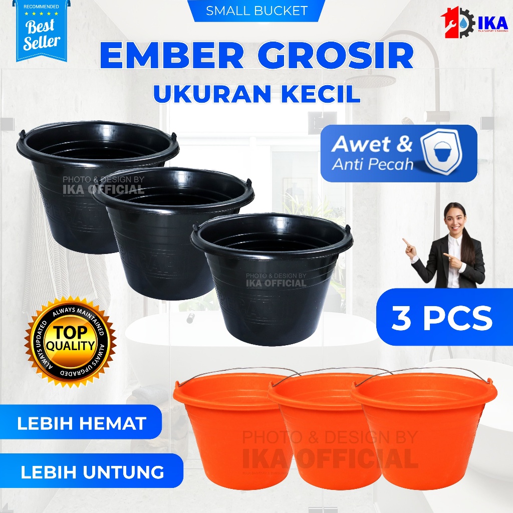Promo 3 pcs EMBER COR BANGUNAN EMBER ANTI PECAH EMBER PASIR EMBER AIR EMBER SEMEN ember bangunan mur