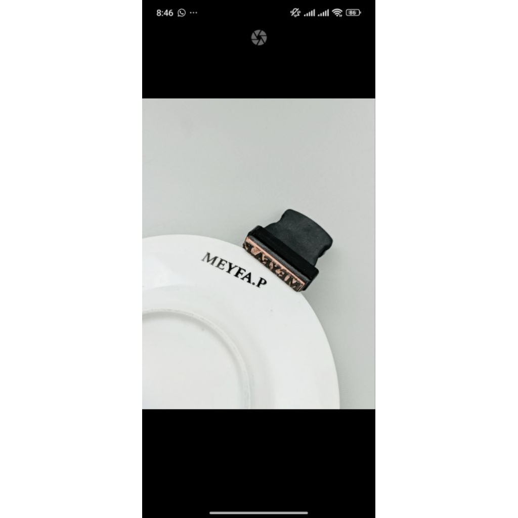 stempel media piring,gelas dan mangkok gagang akrilik