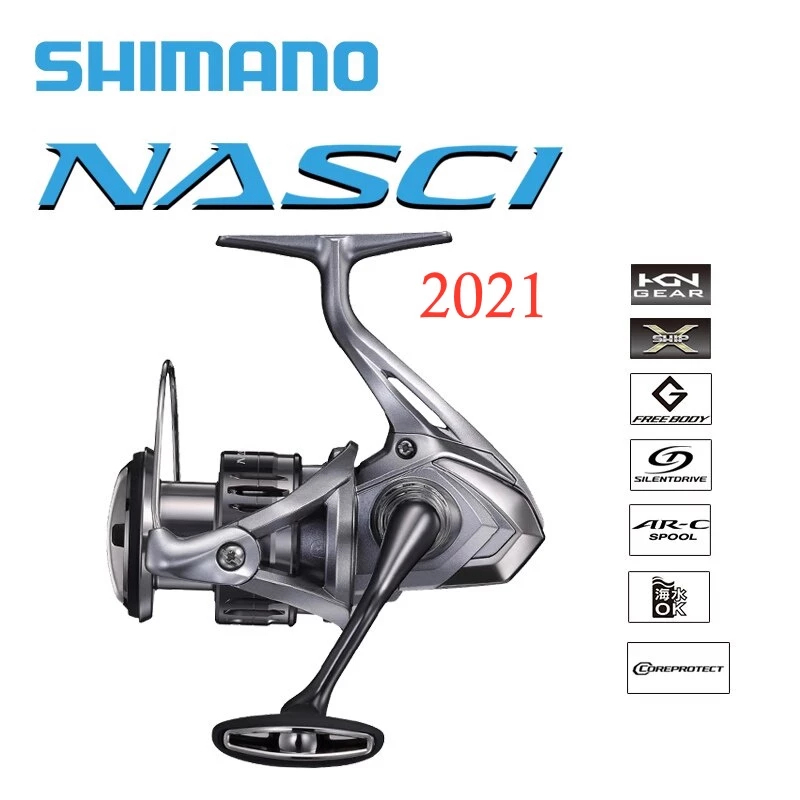 REEL SHIMANO NASCI | 500-5000XG | SPINNING | 2021 | 5+1 BALL BEARINGS | 100% ORIGINAL