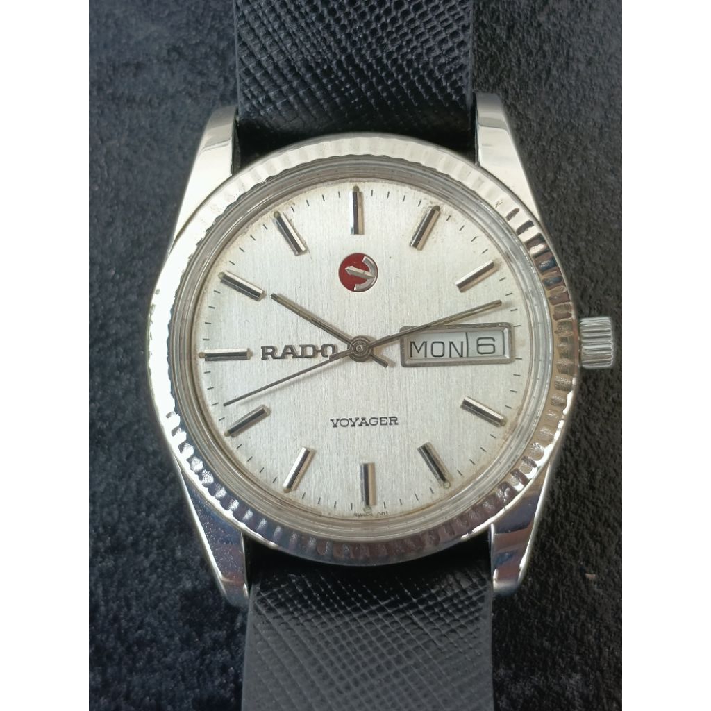 Jam Tangan Vintage RADO VOYAGER Swiss Made Mesin Automatic ETA Cal 2836 kondisi mulus dan normal