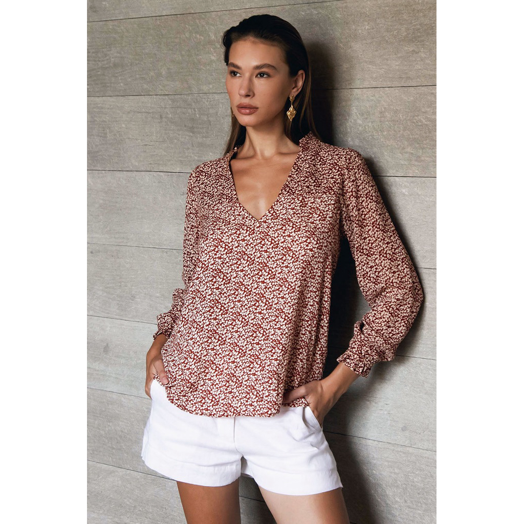 UMA AND LEOPOLD Abby Long Sleeve Shirt Size XS