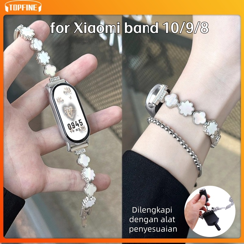 NEW Tali XIAOMI BAND 10 Steel strap XIAOMI BAND 9/8 Jam Tangan Berlian Warna Anak Anjing Lucu dari L
