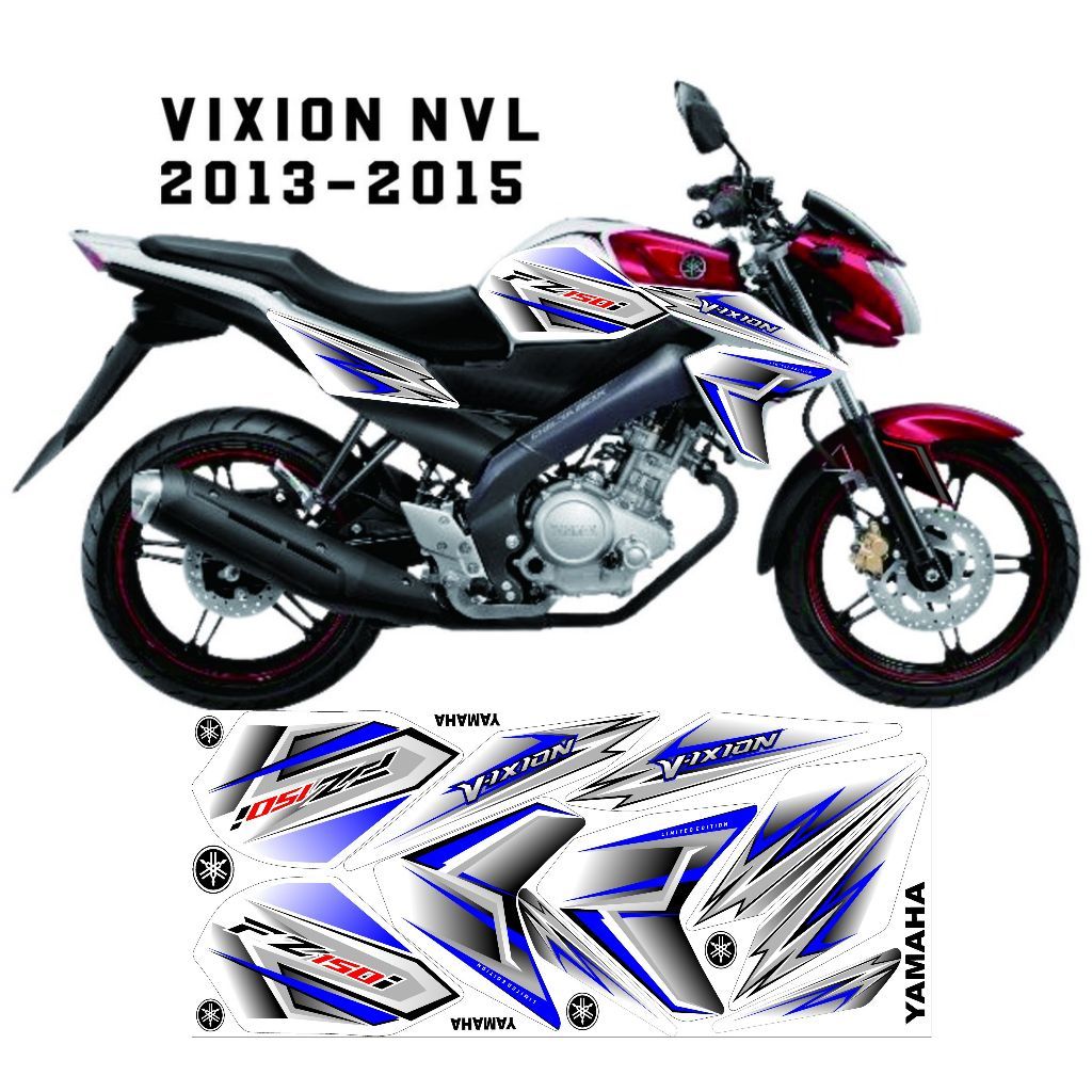 Stiker Stiping Motor Vixion 150 2013 - 2015  Anti Pudar Elegan | Stiker striping vixion 2013-2015 va