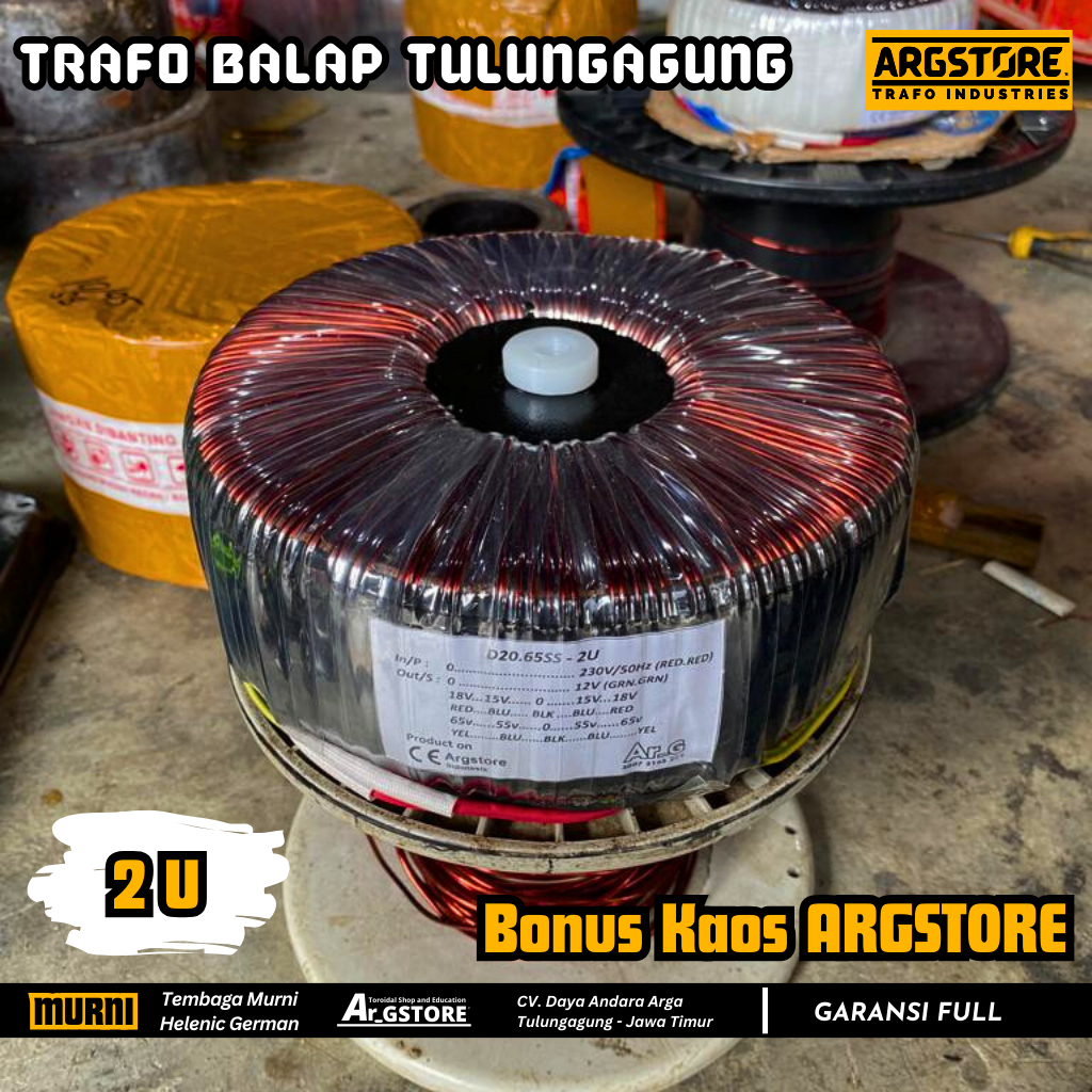 Trafo donat toroid 20A 65V CT Helenic German