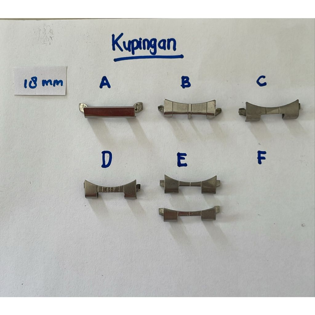 kupingan rantai jam tangan 18 mm