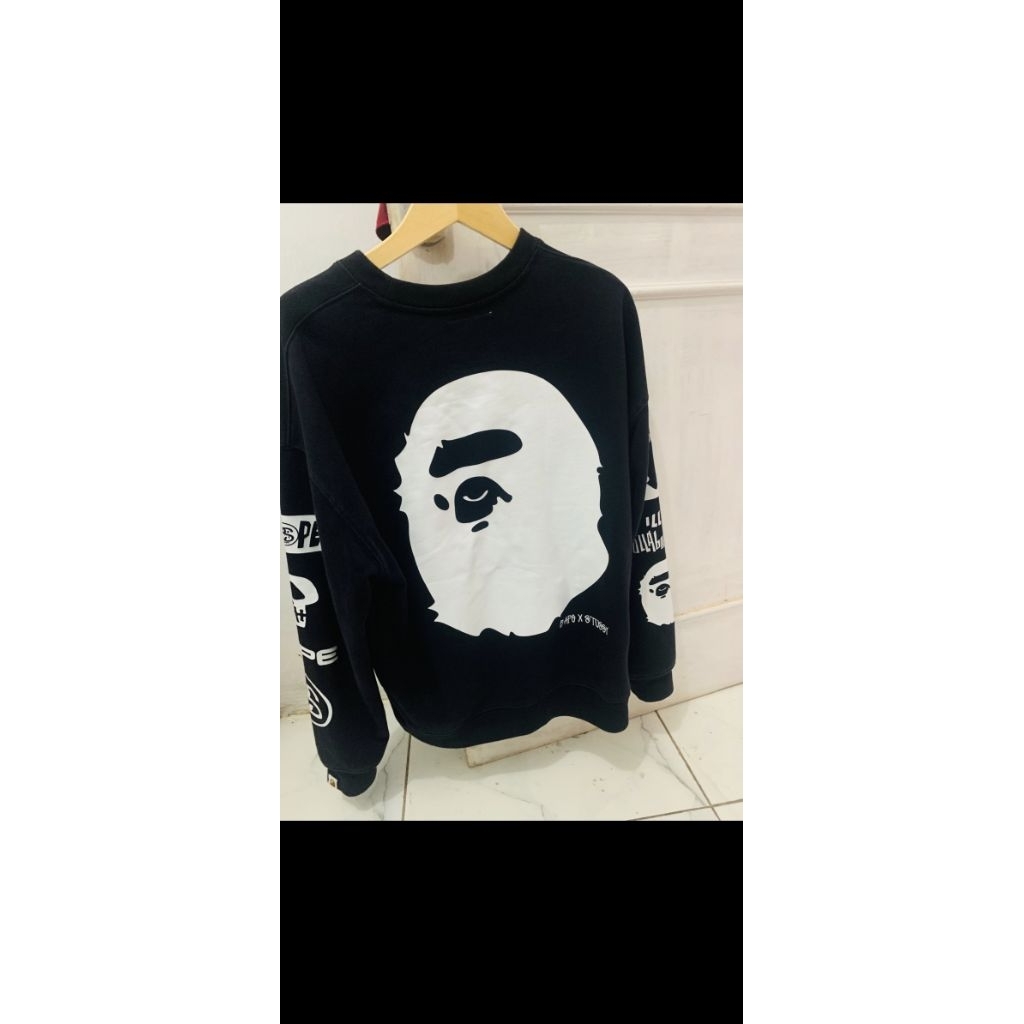 crewneck bape x stussy original vintage
