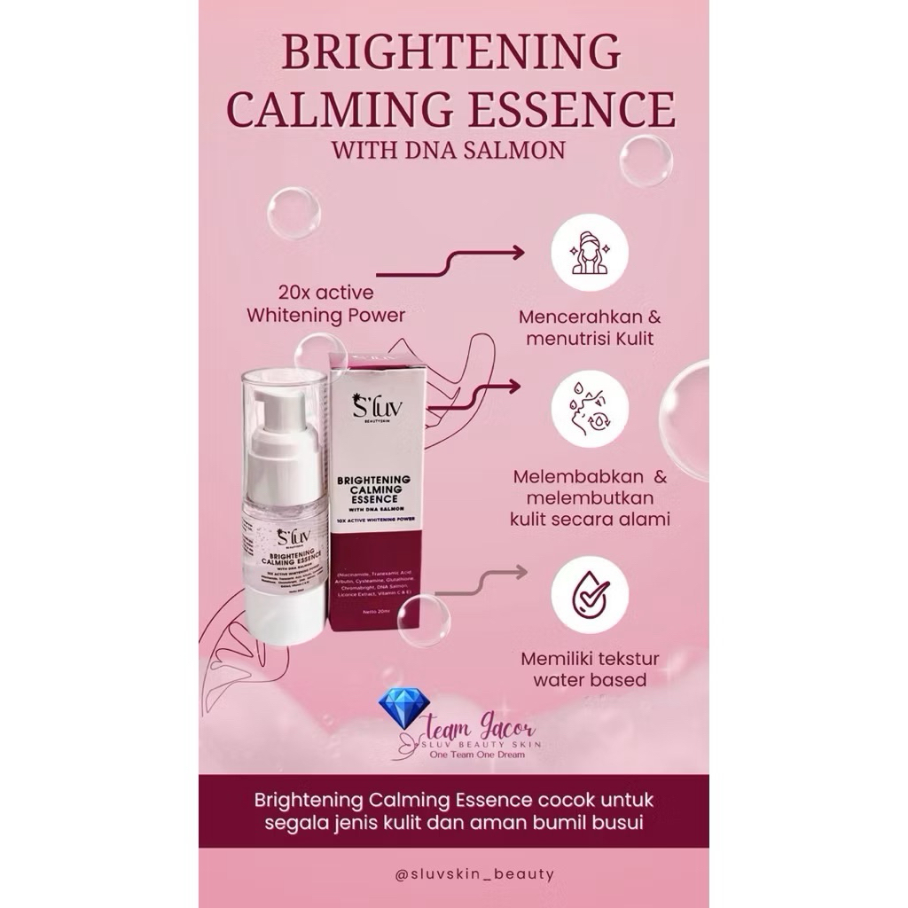 S’LUV “BRIGTHENING CALMING ESSENCE WITH DNA SALMON”