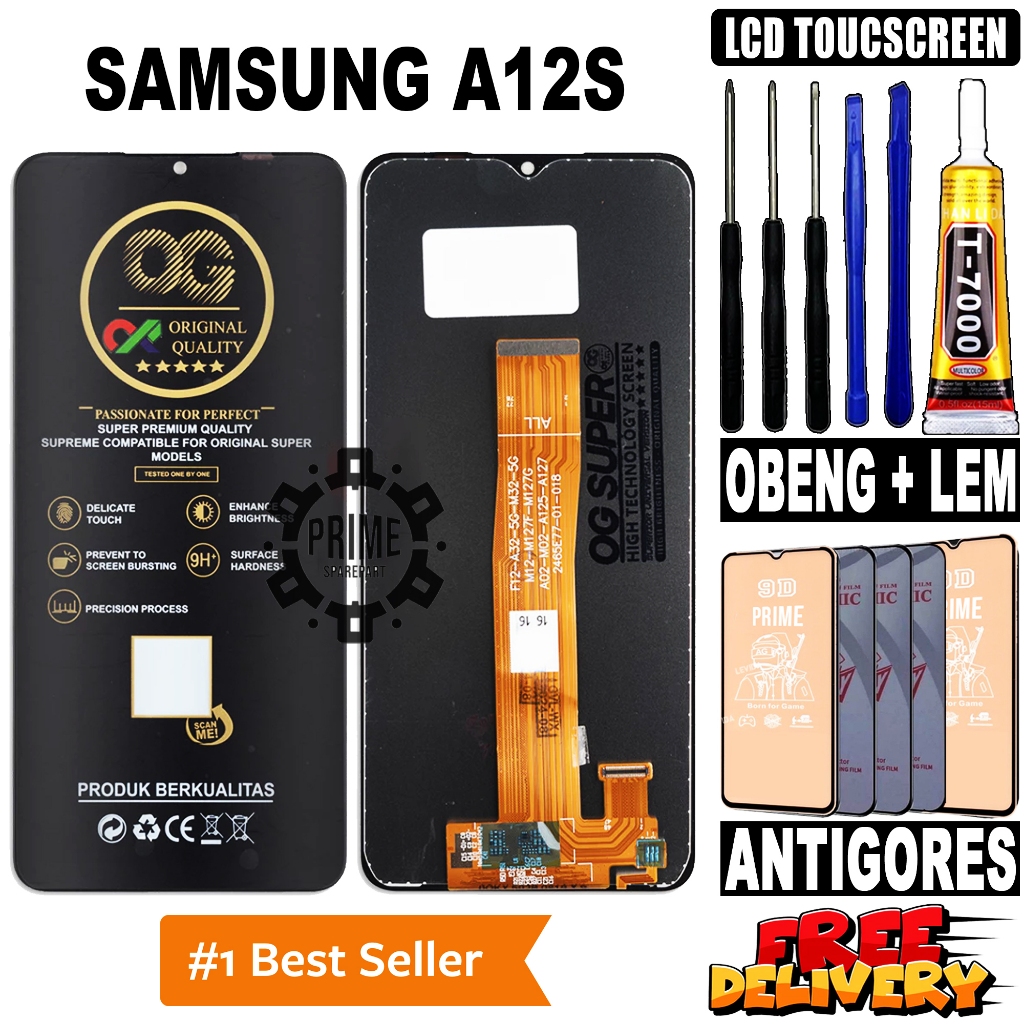 LCD SAMSUNG A12S ORIGINAL OEM LCD TOUCHSCREEN SAMSUNG A12S FULLSET