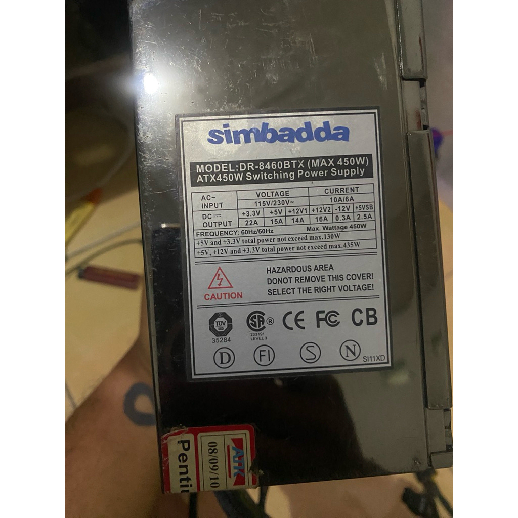 PSU / Power Supply Simbadda dan Corsair VS450