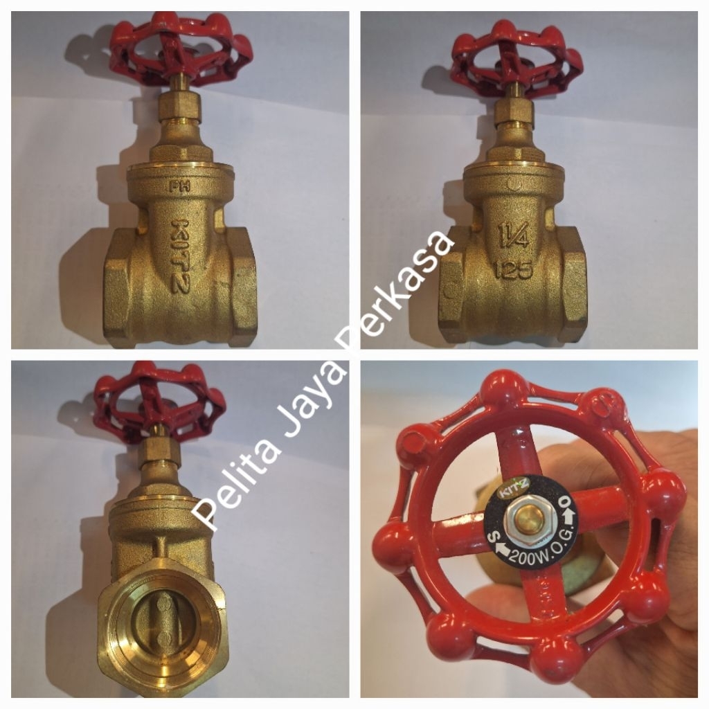 Gate Valve Kitz Kuningan 125 Drat 1 1/4 inch / Gate Valve Kitz Brass 125 Screw DN32