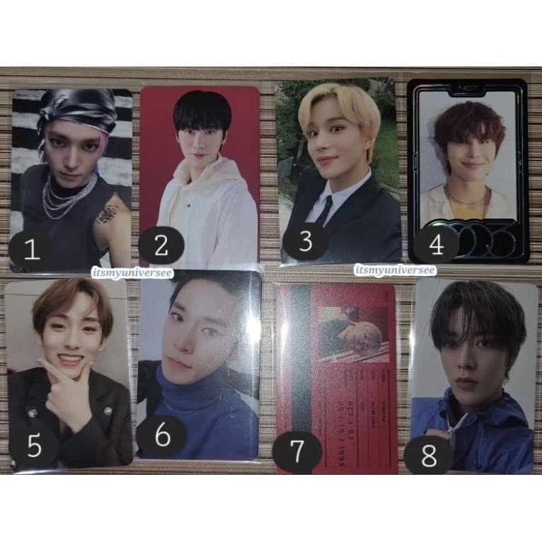 OFFICIAL PC Photocard NCT TAEYONG JUNGWOO WINWIN DOYOUNG YUTA TEN NCT [Golden Age/Archiving ver/NCT2