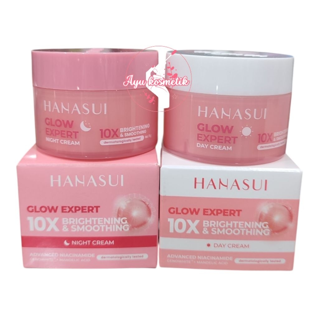 (BISA COD) Hanasui paket glowing day cream+ night cream