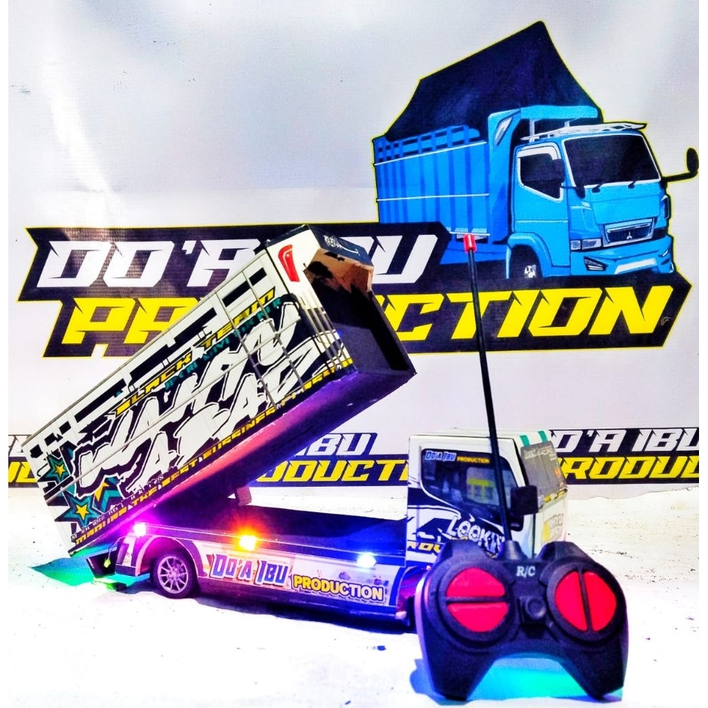 MINIATUR TRUK OLENG KAYU MODEL  DUM DAM MINIATUR TRUK REMOTE CONTROL BATRI BISA DI CAS MINIATUR TRUK