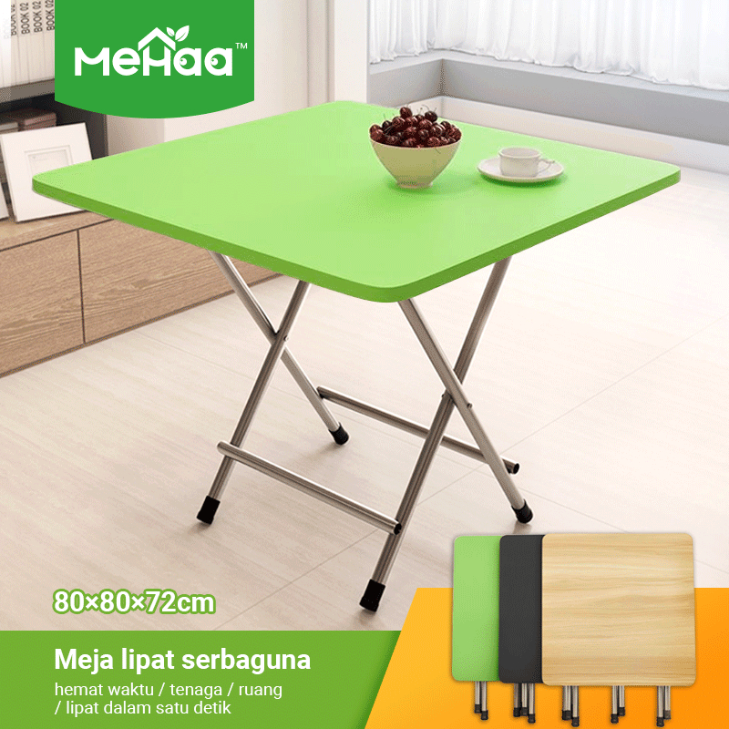 FHL Meja Lipat Kayu 80x80 dan 60x40/Meja Makan Lipat/Meja Makan Portable/Meja Lipat Serbaguna
