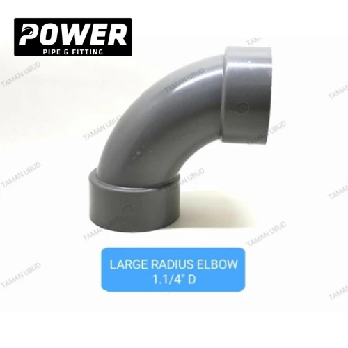 LARGE RADIUS ELBOW D 1 1/4 INCH PVC LONG ELBOW KNEE PANJANG 1,5 DIM