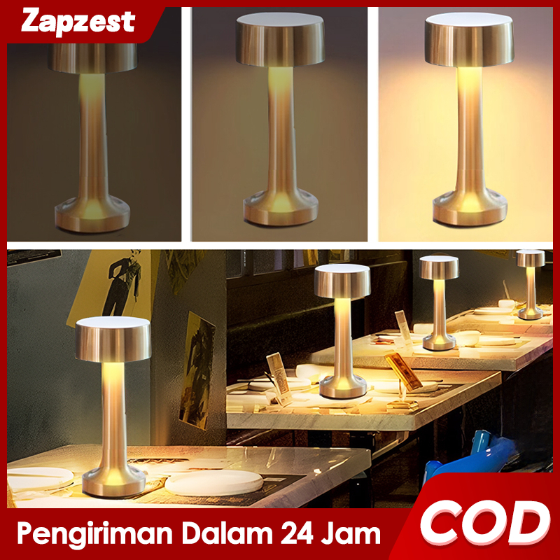 Lampu Meja Portable LED Touch Sensor Lampu KTV Lampu Cafe Estetik Lampu Meja