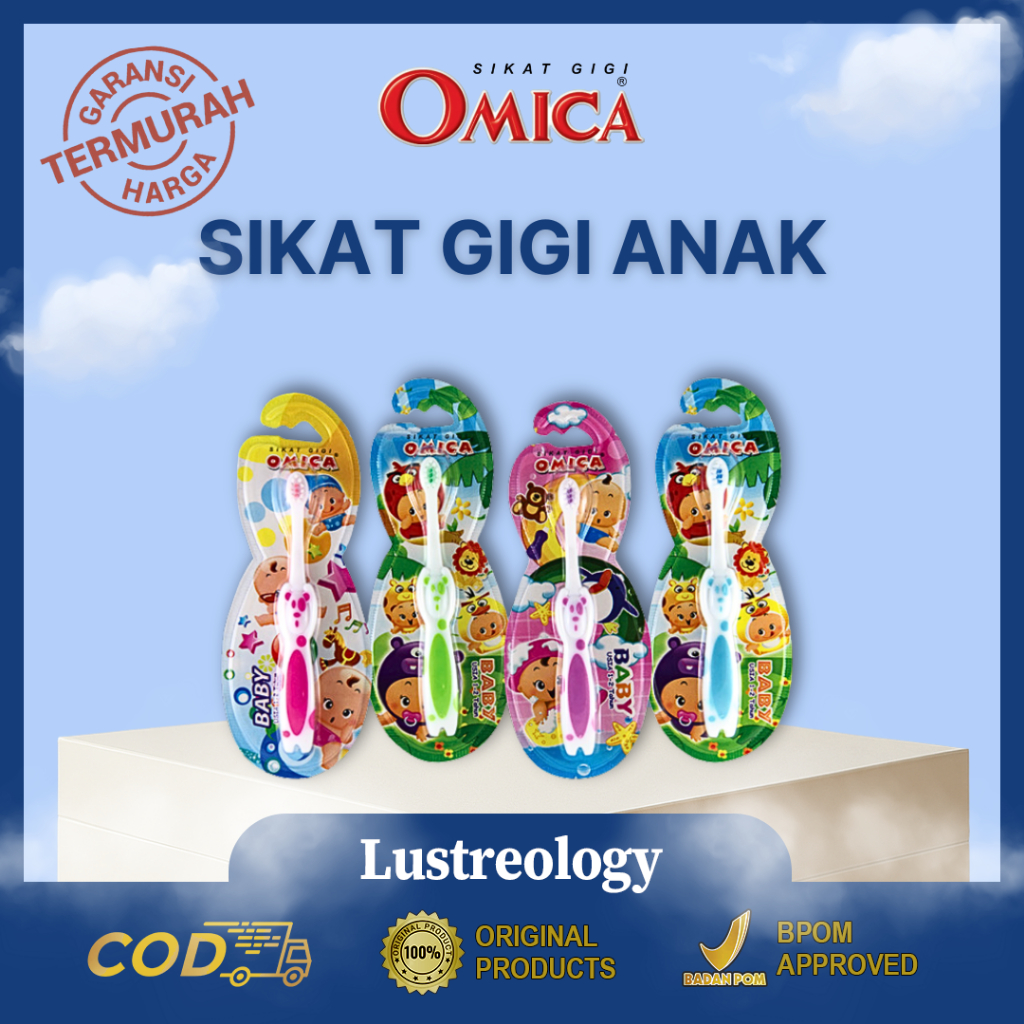 Sikat Gigi Bayi Anak Omica Baby - Sikat lembut cocok untuk usia 1- 3 Tahun