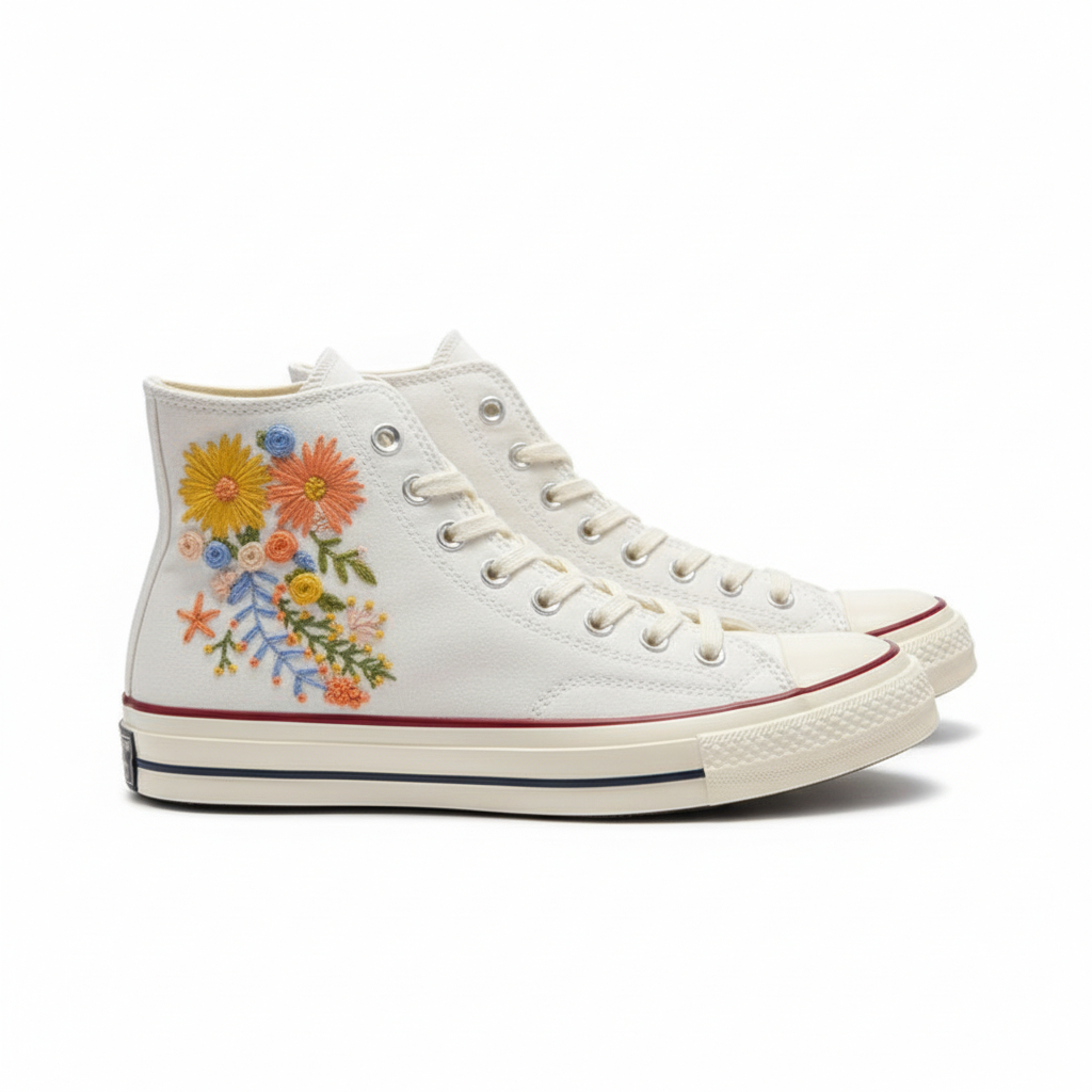 MARLEY SHOES HIGH EMBROIDERY-SEPATU ORIGINAL CONVERSE & SEPATU SNEAKERS KANVAS