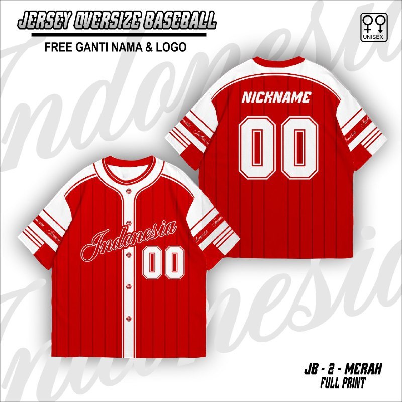 Kaos oversize  Baseball baju jersey  Baseball free custom