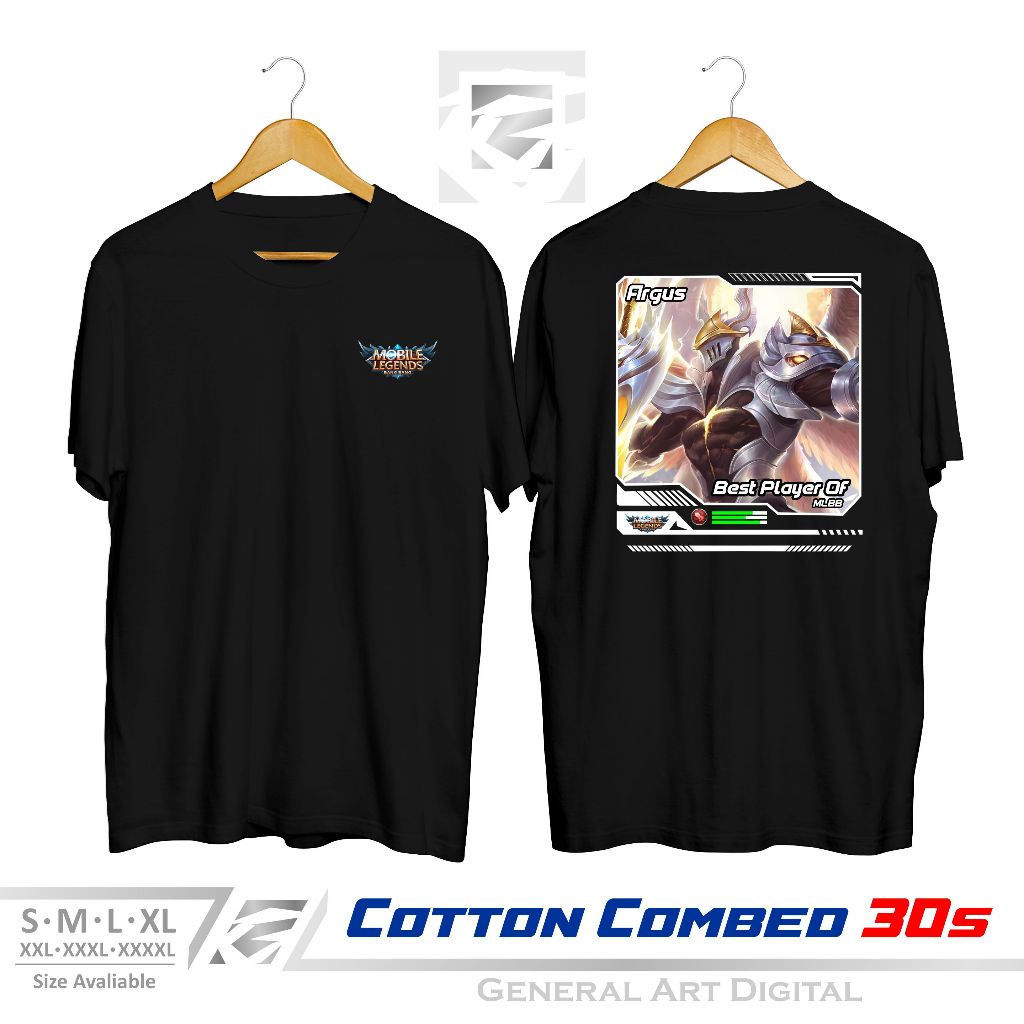 Kaos Distro MLBB Argus T-shirt game MOBILE LEGEND Skin Argus