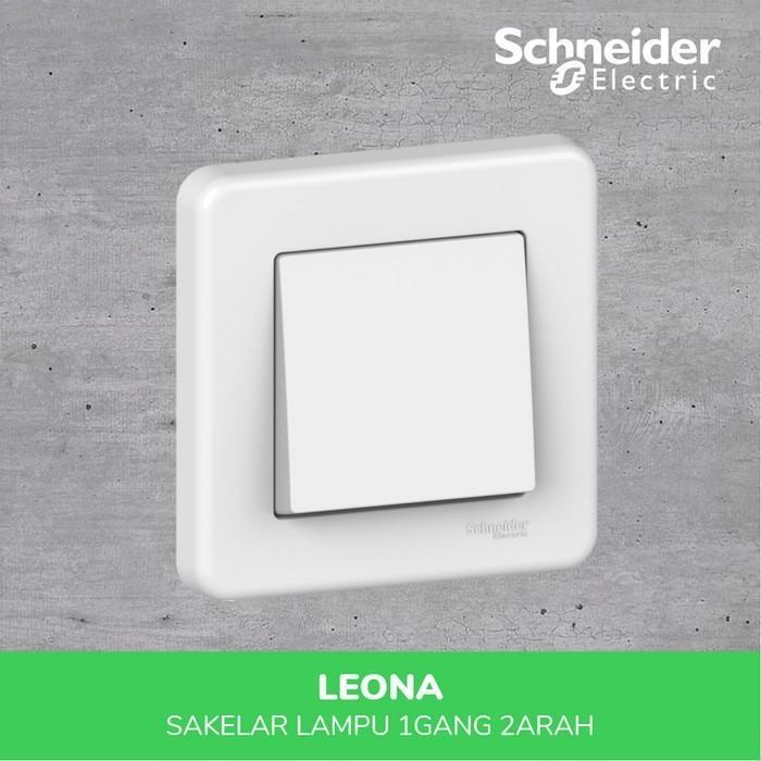 Schneider Electric Saklar Lampu 1 Tombol Leona