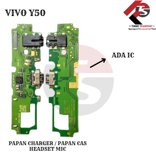 PAPAN PCB CHARGER + HANDSFREE VIVO Y50 KUALITAS ORIGINAL