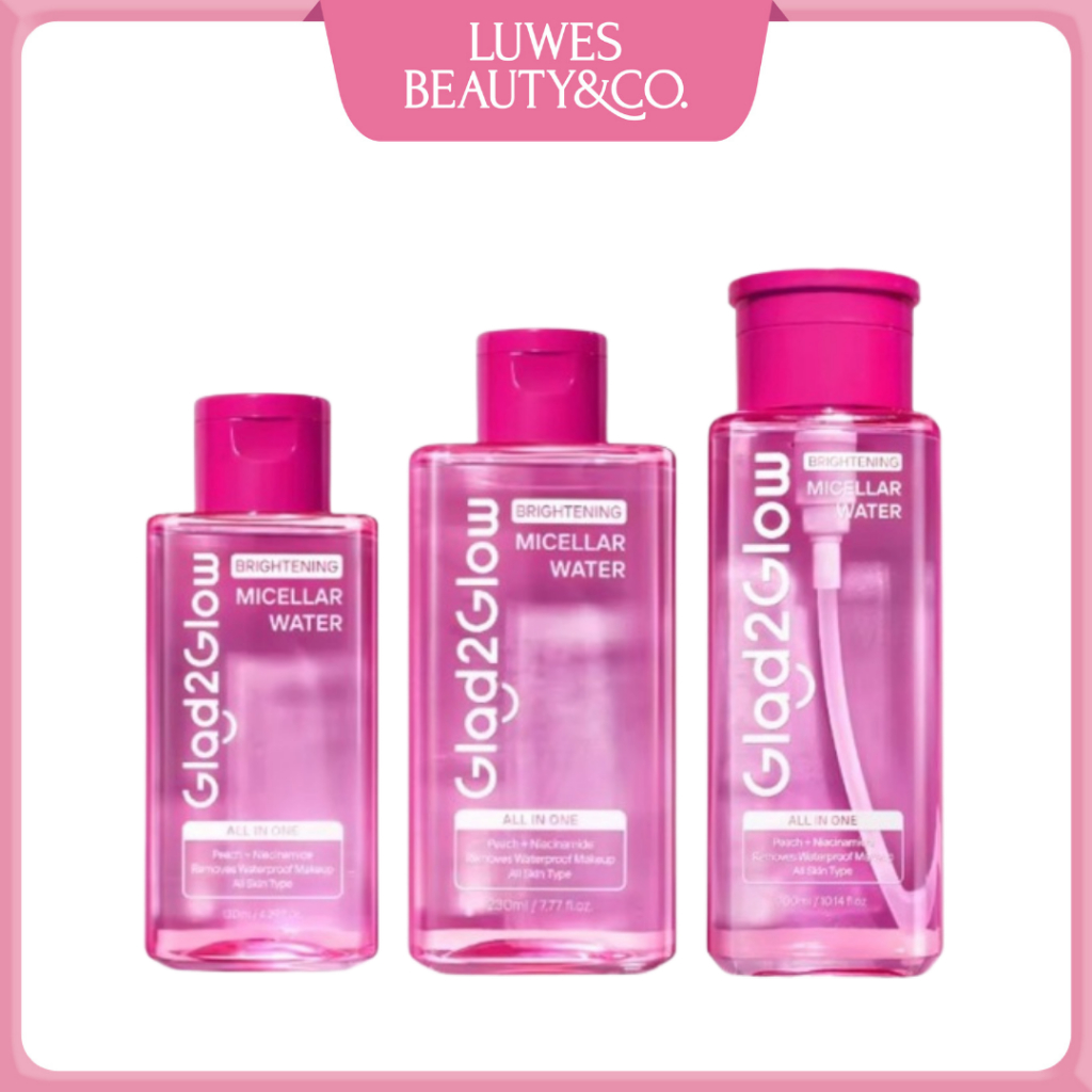 Glad2Glow Brightening Micellar Water 130ml 230ml 300ml G2G