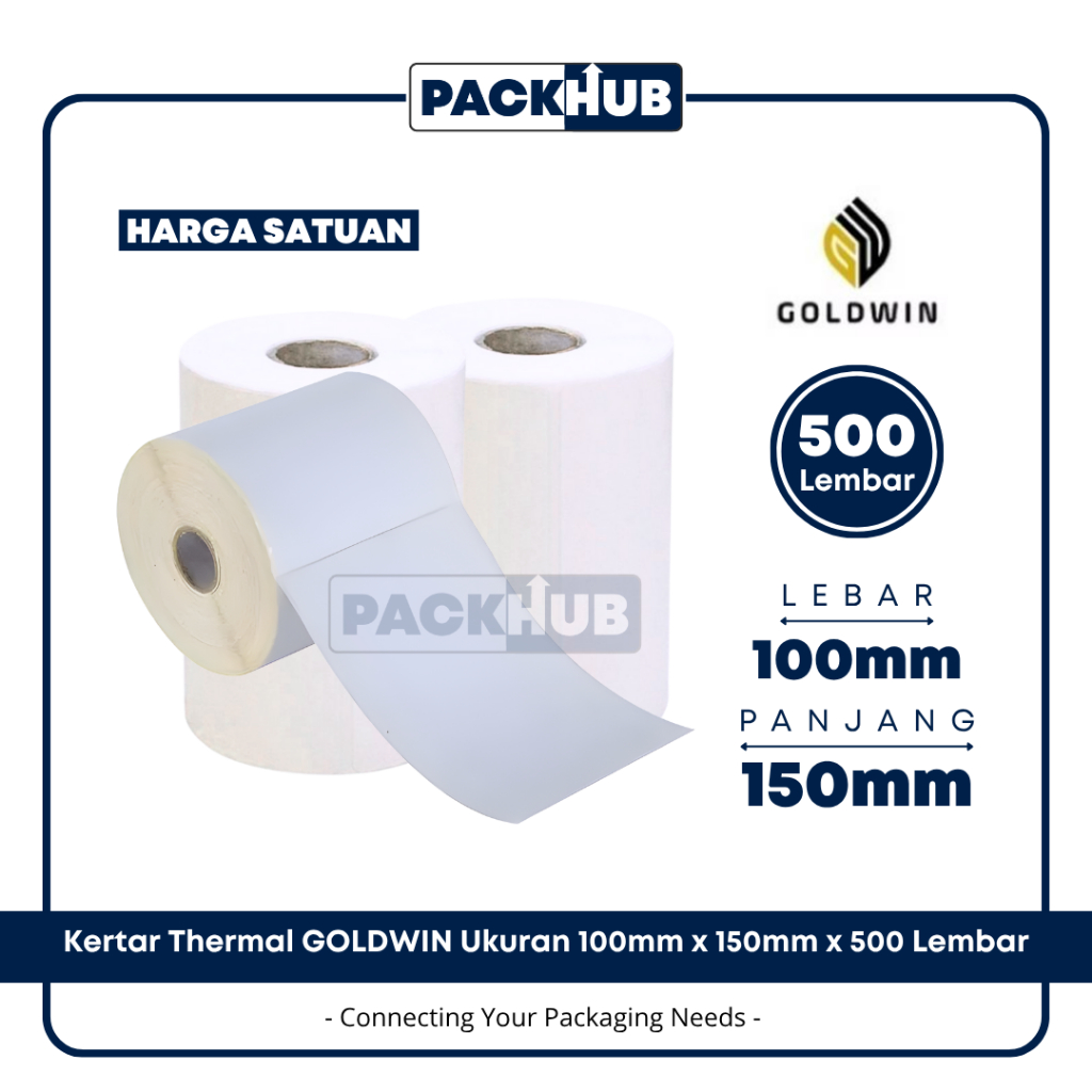 [PACKHUB] Kertas Thermal GOLDWIN Ukuran 100mm x 150mm x 500 Lembar