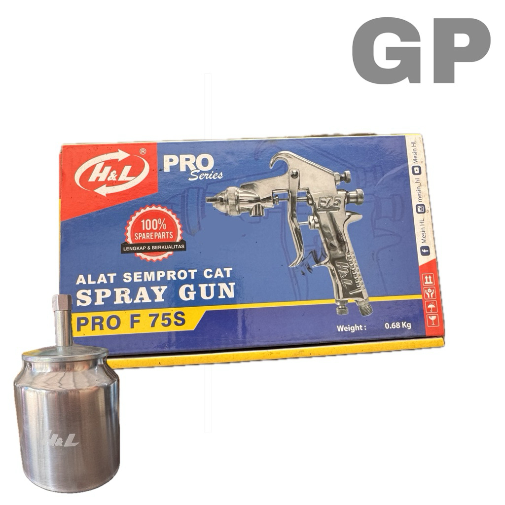 Spray Gun H&L F 75S || Tabung Bawah