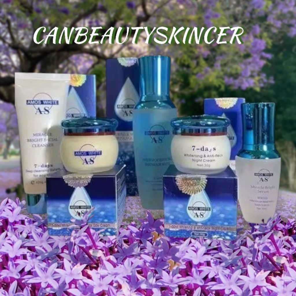 CBS- ORIGINAL SKINCARE AMOS WHITE NEW PAKET LENGKAP 5IN1 & 4IN1 ( TONER/SABUN/SERUM/CREAM SIANG/ MAL