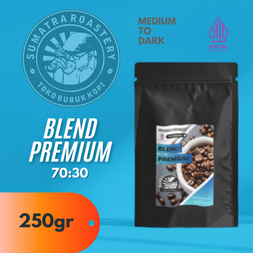 KOPI BLEND PREMIUM 250 GRAM | SUMATRA ROASTERY | REKOMENDASI KAFE KEDAI KOPI