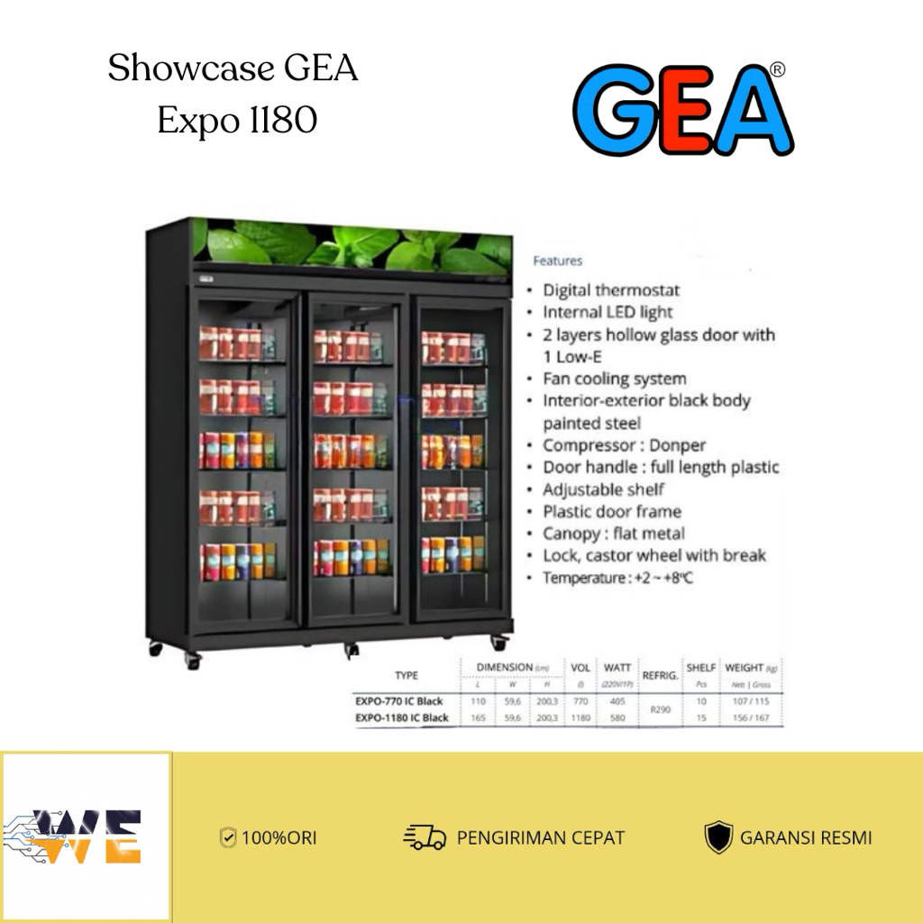 Showcase 3 Pintu GEA EXPO 1180IC