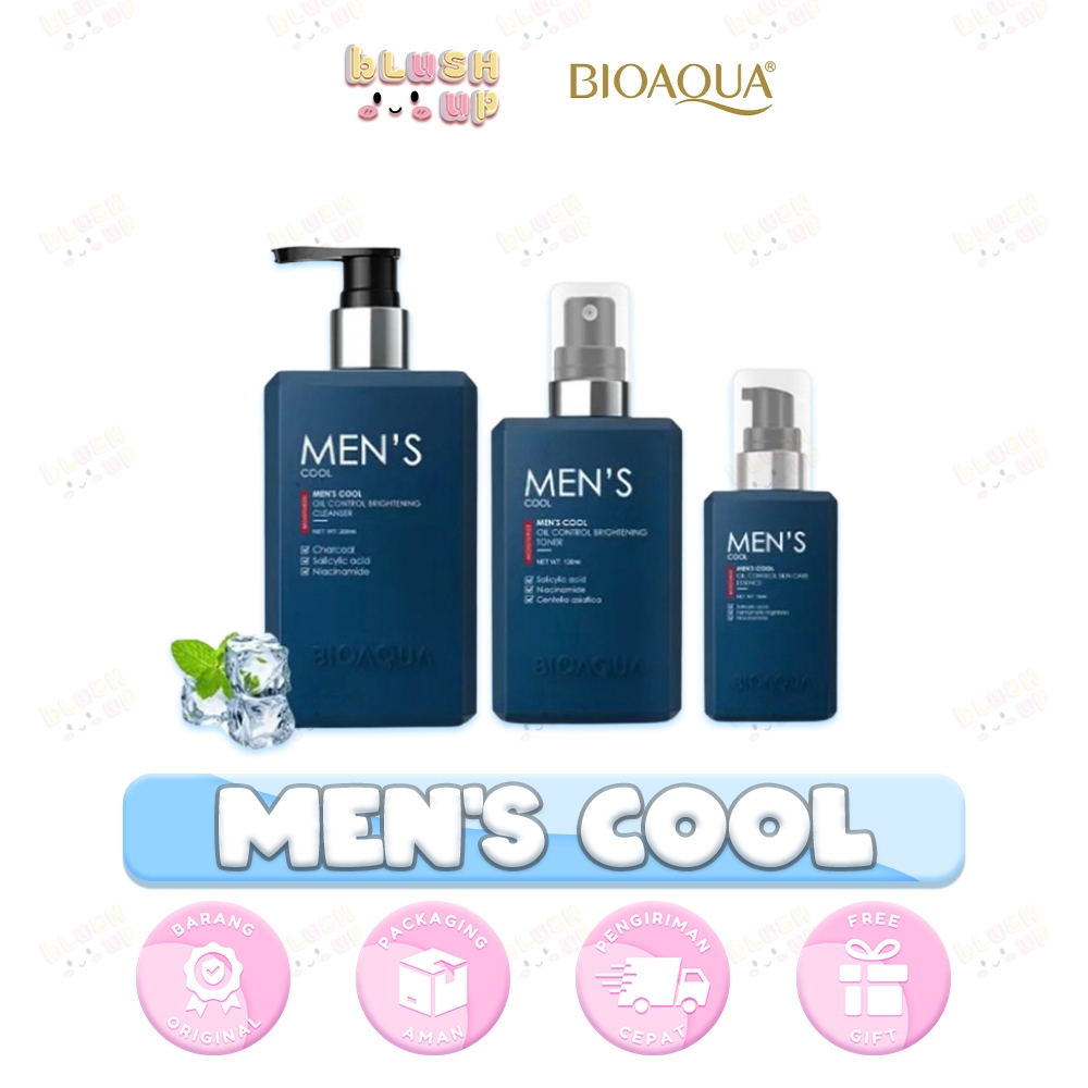 BIOAQUA Skincare Pria Pemutih Wajah Men's Skincare Oil Control & Memudarkan Bekas Jerawat Perawatan 