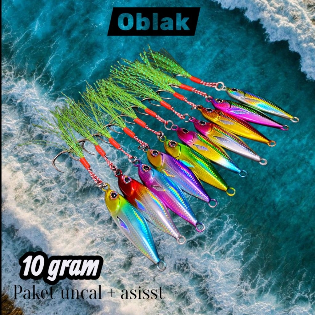 micro jig tetra 10gr metal jig 10 gram killer + asisst hook