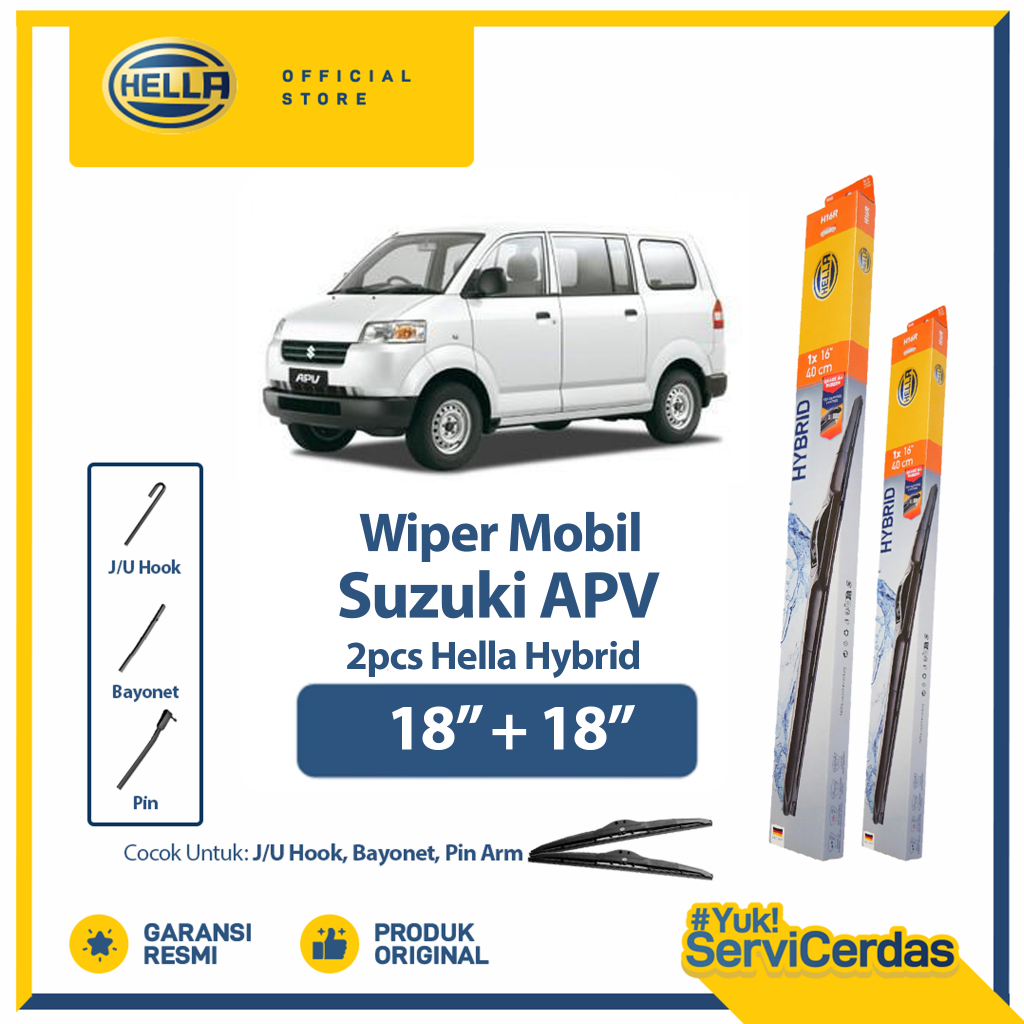 Wiper Mobil SUZUKI APV 18” + 18” (2pcs) - HELLA Hybrid