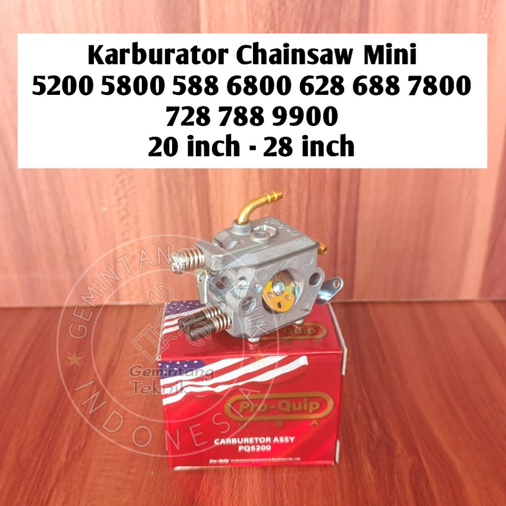 Karburator Senso 5200 5800 6800 7800 9900 588 628 688 728 788 Merk PRO-QUIP ORIGINAL / Carburator Ch