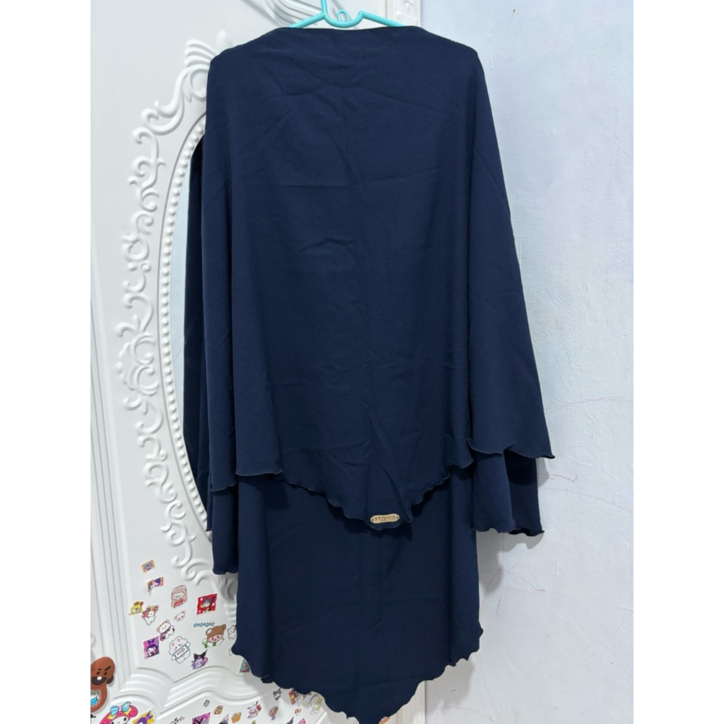 preloved new french khimar navy fk