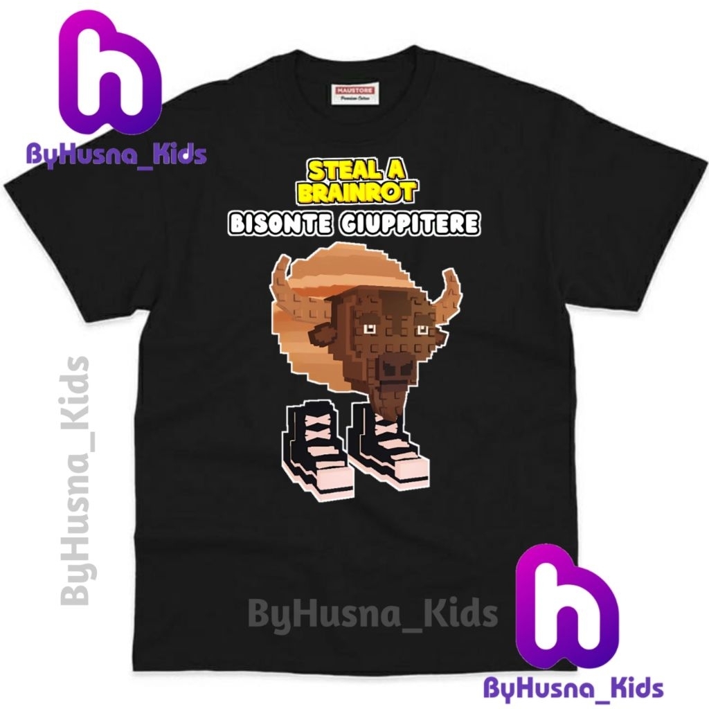 BAJU ANAK KAOS ANAK KARAKTER ANOMALI BISONTE GIUPPITERE STEAL A BRAINROT ROBLOX ANOMALI TUNG TUNG SA