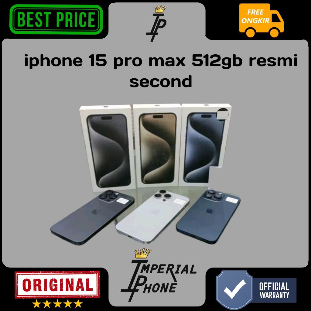 iphone 15 pro max 512GB second resmi