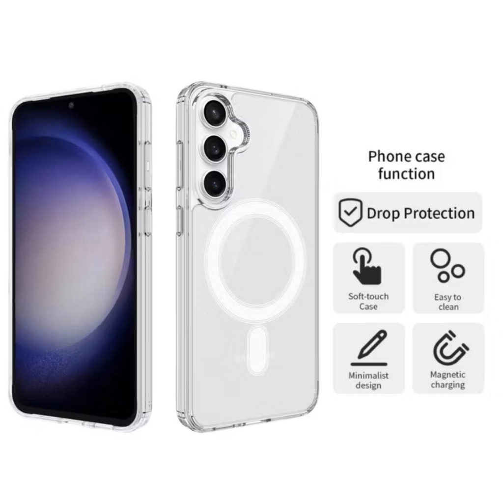 Case Samsung Case Magsafe Samsung A14 A24 A34 A54 5G Magnetic Silicone Case Anti Kuning