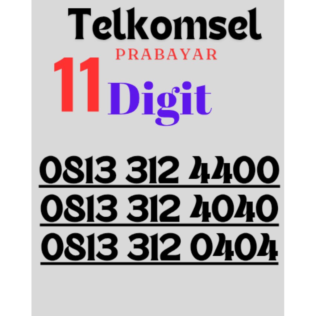 KARTU PERDANA TELKOMSEL SIMPATI 11 DIGIT