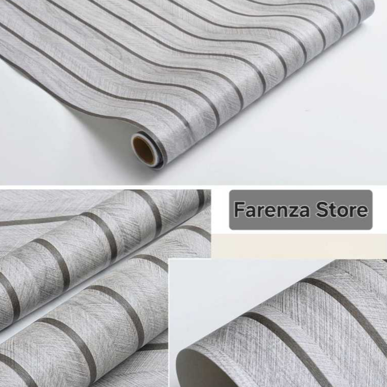 WALLPAPER WALLSTICKER DINDING MOTIF KAYU BURAM ABU MUDA 8 METER X 45 CM