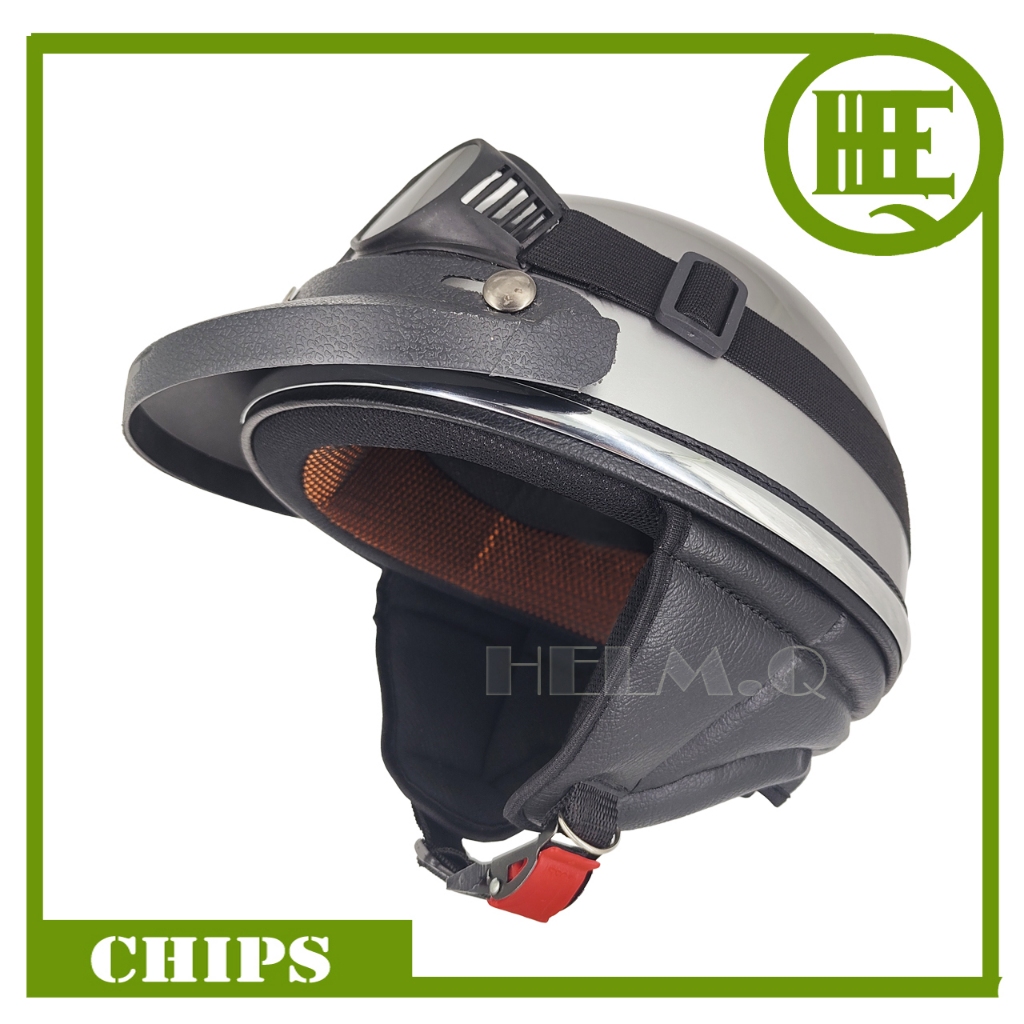 CH2 Helm LIS KROM Dewasa Busa Tebal Finishing Rapih Desain Simple Style Cocok untuk Motor Vespa dan 