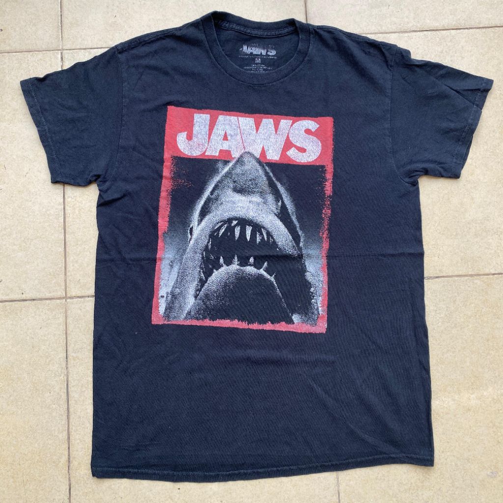 Kaos film vintage Jaws original second Bekas murah, jual kaos movie vintage Jaws original murah
