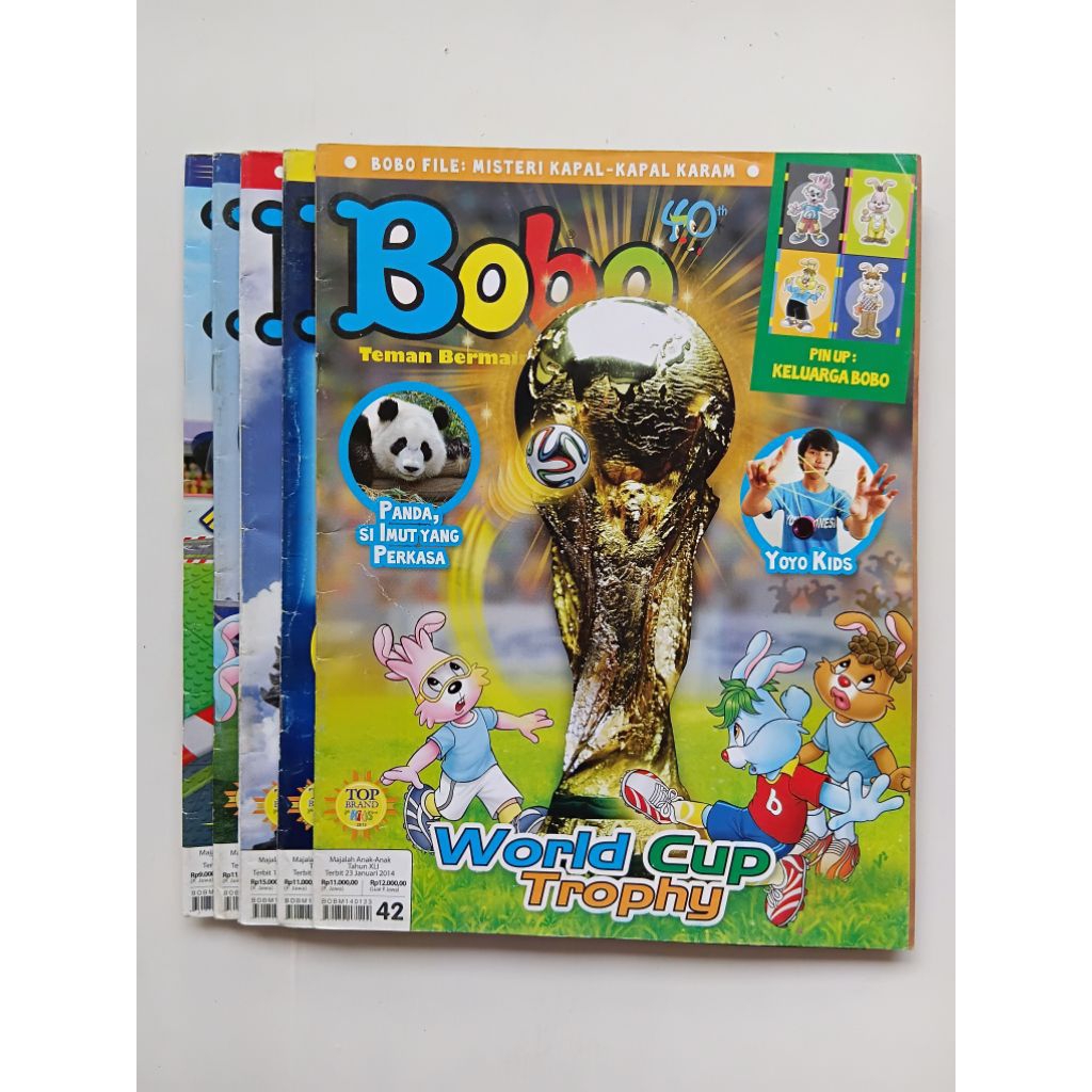 Bekas Paket isi 5 Majalah Bobo Tahun 2010 2014 nomor 05 10 12 19 42