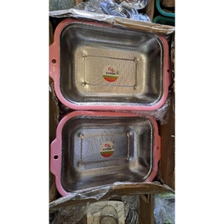 Bakul Tirisan Gorengan Kotak Warna Stainless