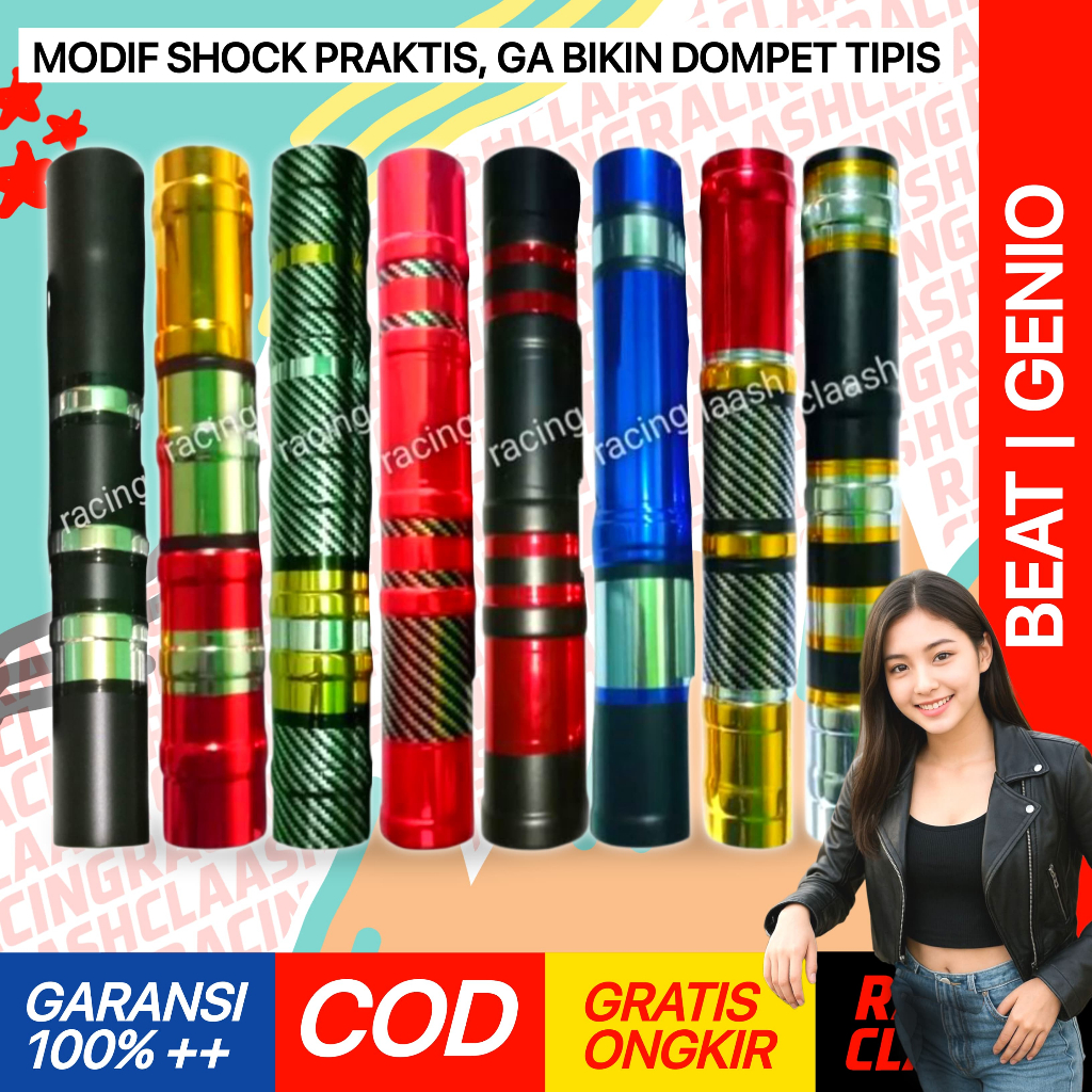 Racing Claash Cover Shock Depan Beat Genio Cover Shockbreaker Sok Beat Street Genio Karbu Fi Old New