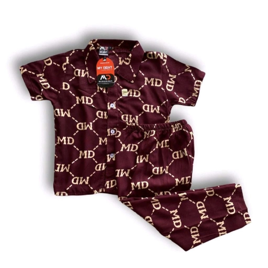 Set Pj Piama anak Cowok motif MD | Bahan Rayon | Estimasi usia 1-5th