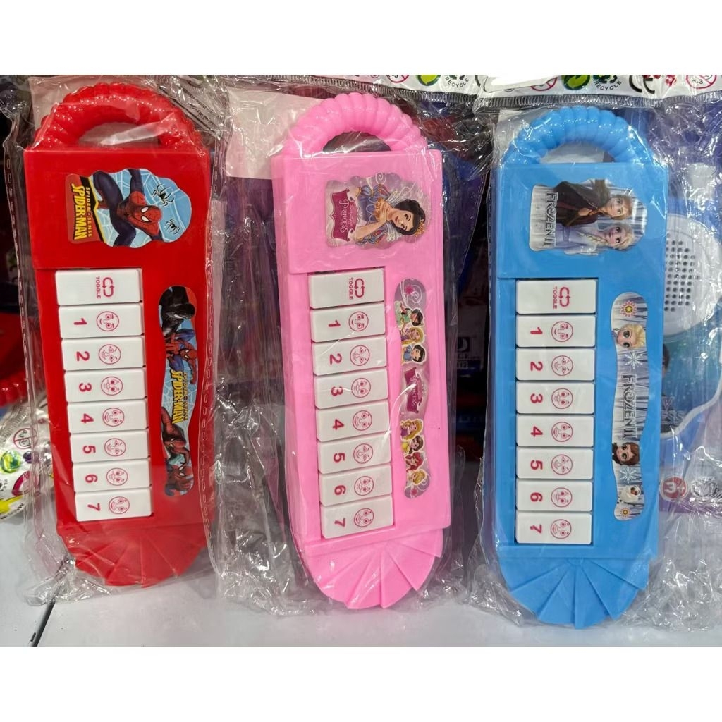 Mainan Anak Piano Karakter Edukasi Musik Lucu Frozen Spiderman Princess